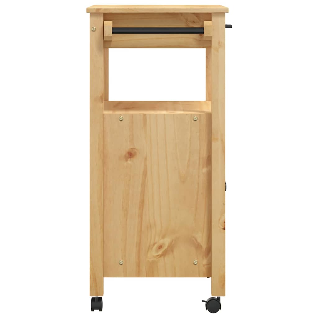Kitchen Trolley MONZA 60x40x88.5 cm Solid Wood Pine